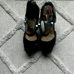 Michael Kors Patton, leather 4 inch heel with 1 inch platform